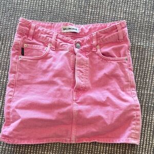 Balenciaga  Denim Pink Skirt